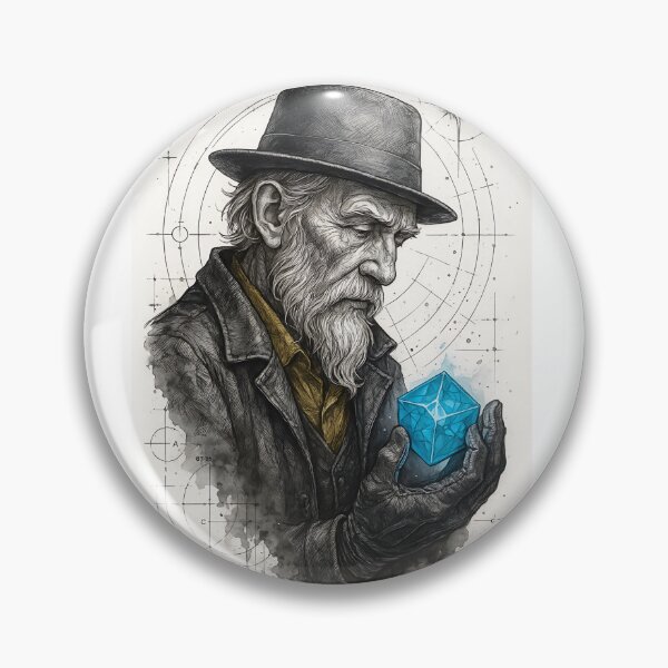 Item preview, The Keeper of the Crystal – Hand-Drawn Ink Fantasy Illustration designed and sold by Ganesh1996.