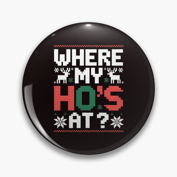 Item preview, Humorous Christmas Couple – Where My Ho’s At Ugly Sweater Style designed and sold by Redgiant87x.