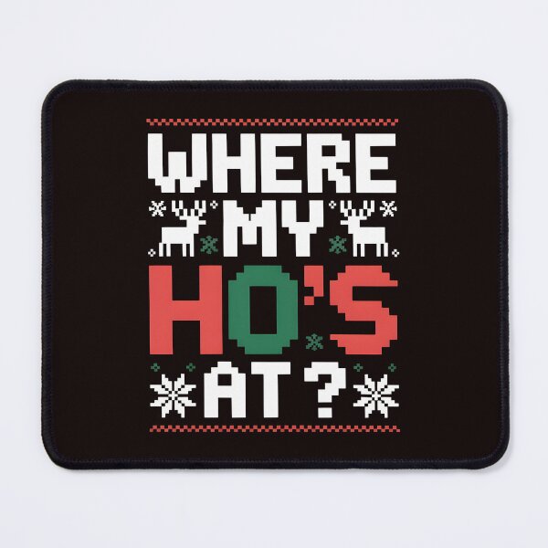 Item preview, Humorous Christmas Couple – Where My Ho’s At Ugly Sweater Style designed and sold by Redgiant87x.