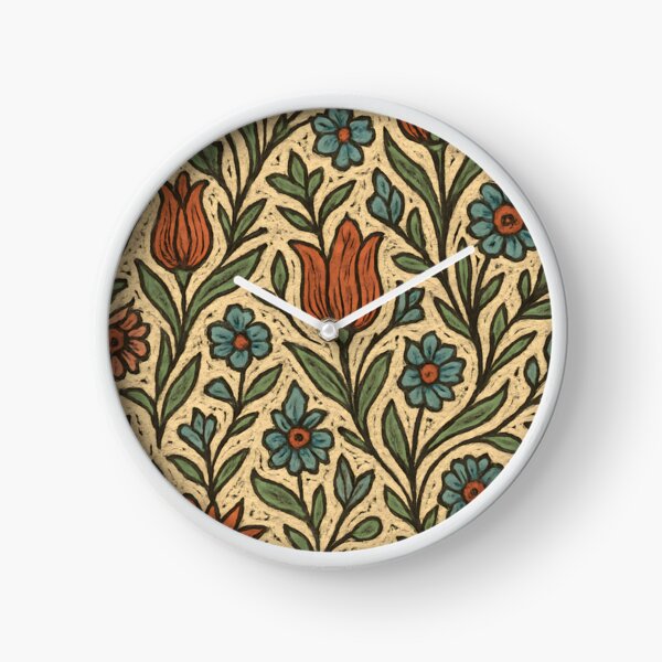 Item preview, Iznik Mediterranean Folk Floral Tapestry – Ceramic Tulips designed and sold by Artsy-With.
