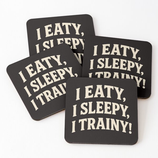 Item preview, Eat Sleepy Train Fitness Humor Design designed and sold by meshhead.