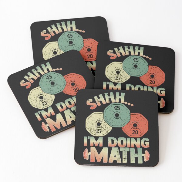 Item preview, Distressed Gym Weightlifting Doing Math Quote designed and sold by Nocturnal-Vines.