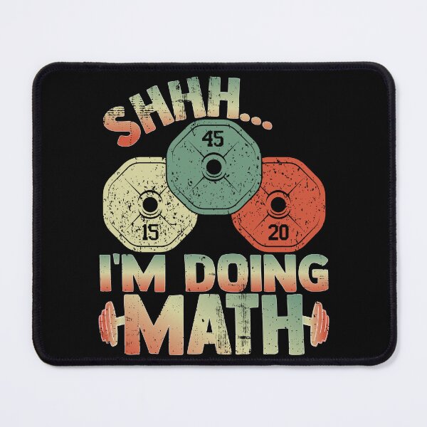 Item preview, Distressed Gym Weightlifting Doing Math Quote designed and sold by Nocturnal-Vines.