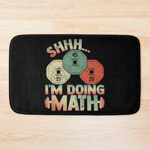 Item preview, Distressed Gym Weightlifting Doing Math Quote designed and sold by Nocturnal-Vines.