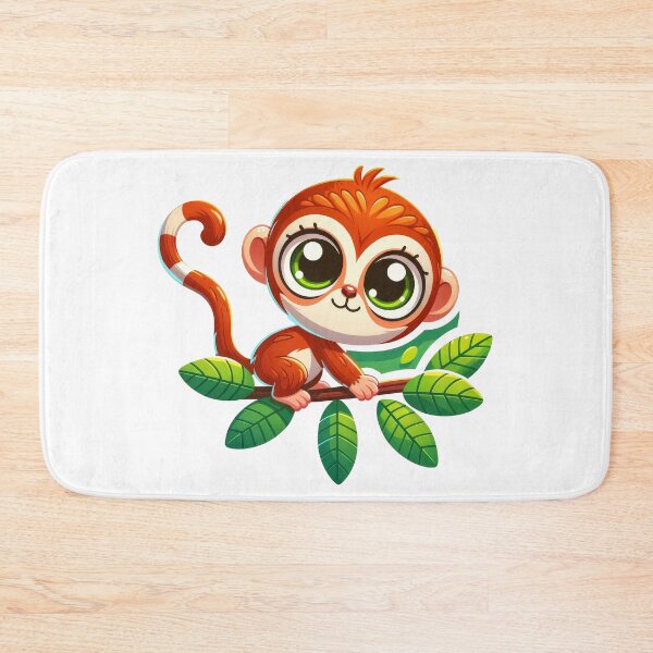Item preview, Cute Squirrel Monkey Sticker – Adorable Jungle Monkey Illustration designed and sold by LunaPixelStudio.