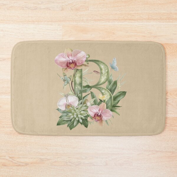 Item preview, Elegant Botanical Letter B Monogram – Floral Orchid & Butterfly Illustration | Nature-Inspired Aesthetic Decor designed and sold by AmenAlways.