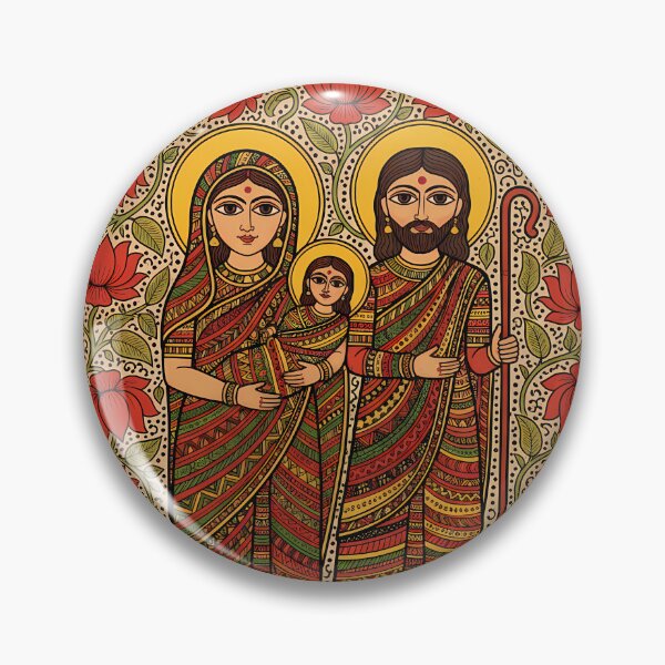 Item preview, “Holy Family in Madhubani Style” designed and sold by digisetumedia.