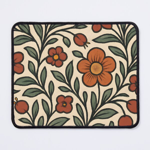 Item preview, Scandinavian Modern Folk Tapestry – Simplified Rose Pattern designed and sold by Artsy-With.