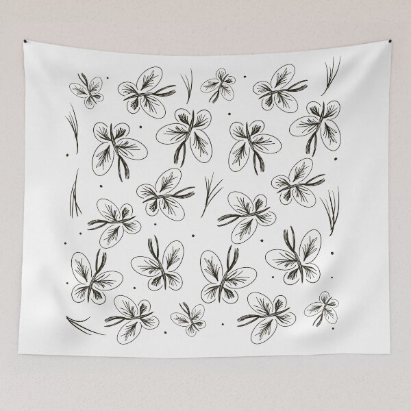 Item preview, Butterfly Doodles Black White  designed and sold by Dreambigdigital.