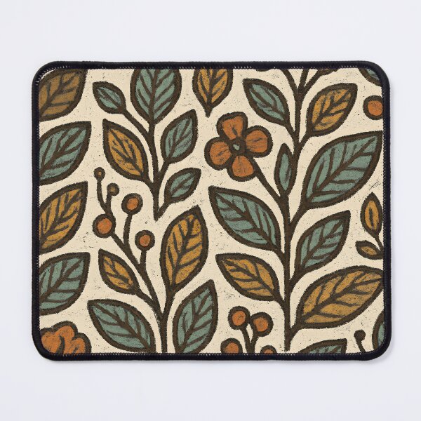 Item preview, Scandinavian Modern Folk Floral Tapestry – Contemporary Leaf Pattern designed and sold by Artsy-With.