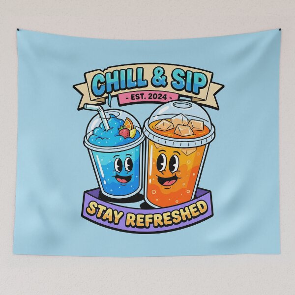 Item preview, Chill & Sip: The Refreshing Duo designed and sold by AwesomeBeyondLimits.