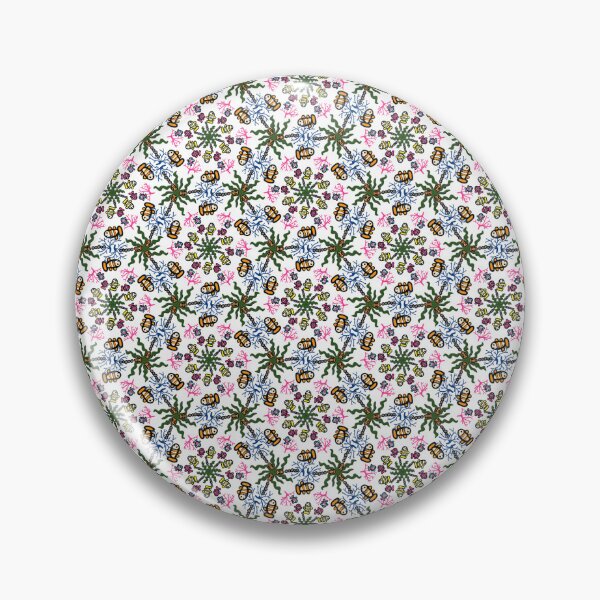 Item preview, Intricate Micro Doodle Floral Geometric Seamless Pattern - White Background Print designed and sold by NgernPhanLan.