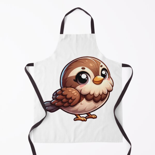 Item preview, Cute Sparrow Sticker – Adorable Chubby Bird Illustration designed and sold by LunaPixelStudio.