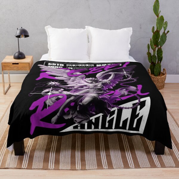 Item preview, purple neon angel print designed and sold by AitherArt.