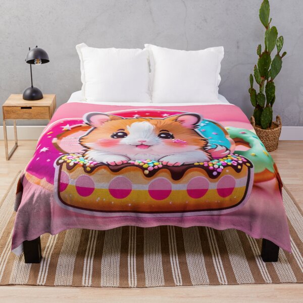 Item preview, Kawaii Donut Hamster – Cute Pastel Dessert Hamster Sticker designed and sold by Visualynx.