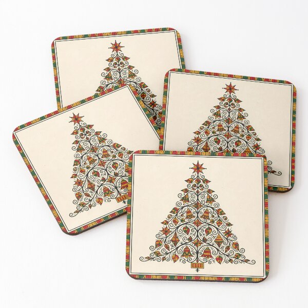 Item preview, “Madhubani-Inspired Festive Christmas Tree” designed and sold by digisetumedia.