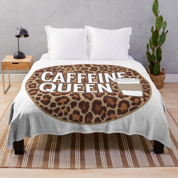 Item preview, Caffeine Queen Leopard Print Coffee Cup – Trendy Coffee Lover Design designed and sold by Lulunza.