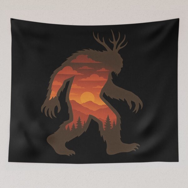 Item preview, Wendigo Sunset Silhouette Art designed and sold by Planetporridge.
