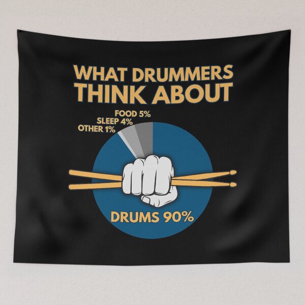 Item preview, What Drummers Think About | Funny Drum Pie Chart designed and sold by PROPera-design.