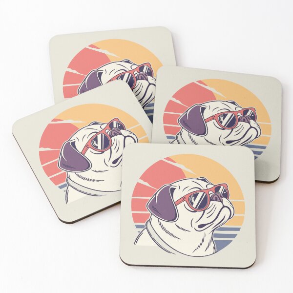 Item preview, Cool Pug Sunset – Sunglasses Vibes designed and sold by PLisasPets.