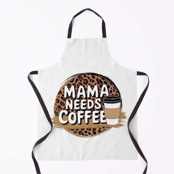 Item preview, Mama Needs Coffee Leopard Print Badge – Cute Coffee Mom Sticker designed and sold by Lulunza.