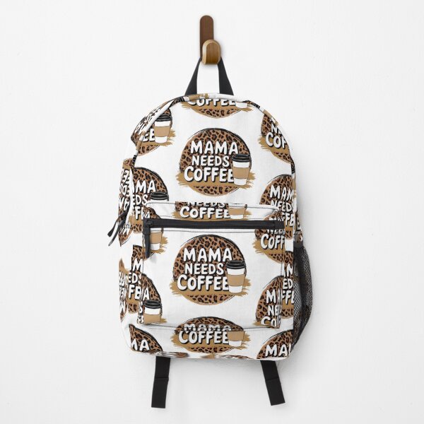 Item preview, Mama Needs Coffee Leopard Print Badge – Cute Coffee Mom Sticker designed and sold by Lulunza.