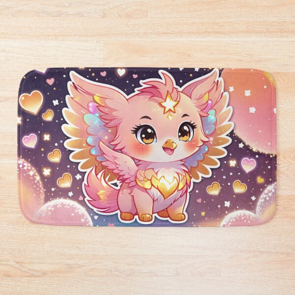 Item preview, Kawaii Baby Phoenix – Cute Pastel Flame Bird Sticker designed and sold by Visualynx.