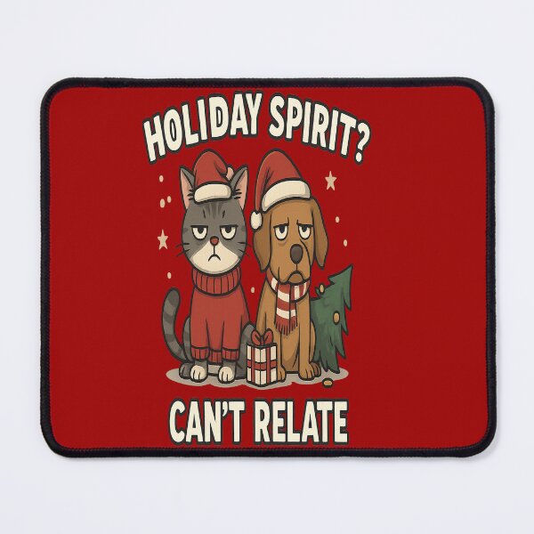 Item preview, Funny Cat Dog Christmas Design designed and sold by JollyDoodle Studio.