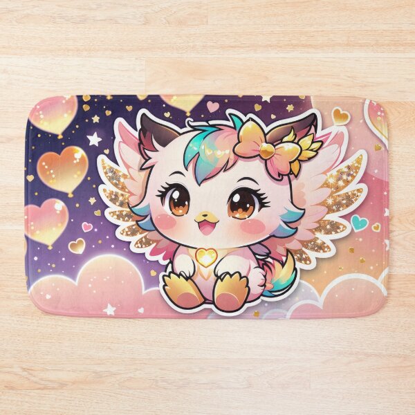 Item preview, Kawaii Baby Phoenix – Cute Pastel Flame Bird Sticker designed and sold by Visualynx.