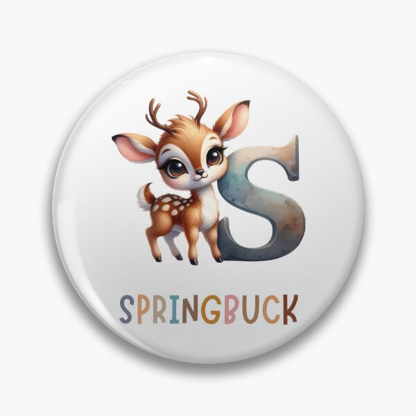 Item preview, Alphabet Animals – Letter S is for Springbuck Nursery Design designed and sold by Pet-DeLish.