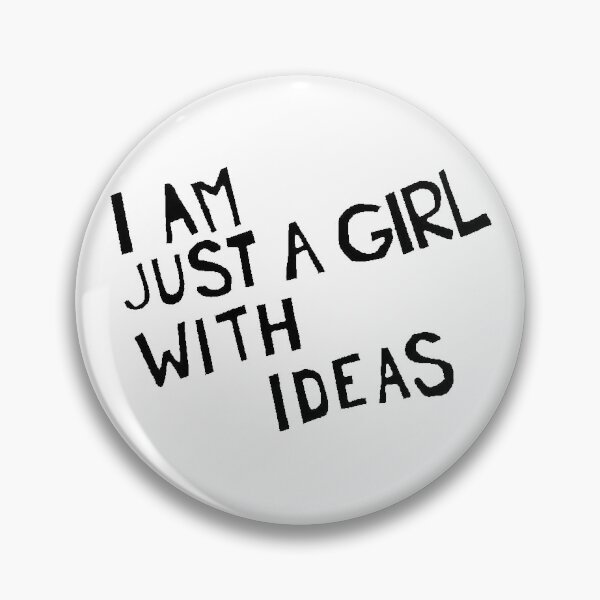 Item preview, I am Just a Girl With Ideas Hand Drawn Quote designed and sold by meepmeep52.