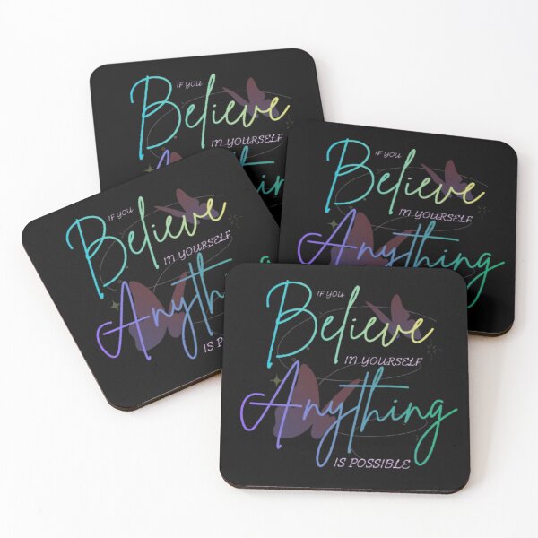 Item preview, "Believe in Yourself" - Vibrant Gradient Motivational Quote designed and sold by CutePearlStudio.