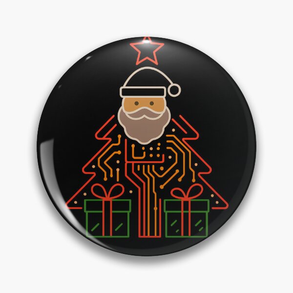 Item preview, Circuit Board Santa Christmas Tree Design designed and sold by TeeTimeTreasure.