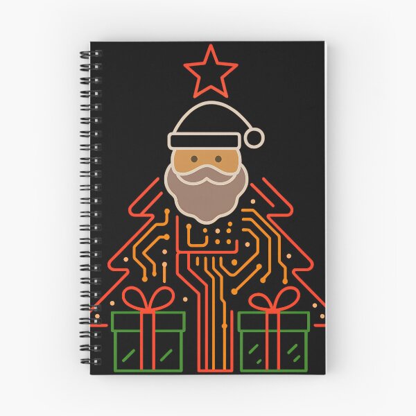 Item preview, Circuit Board Santa Christmas Tree Design designed and sold by TeeTimeTreasure.