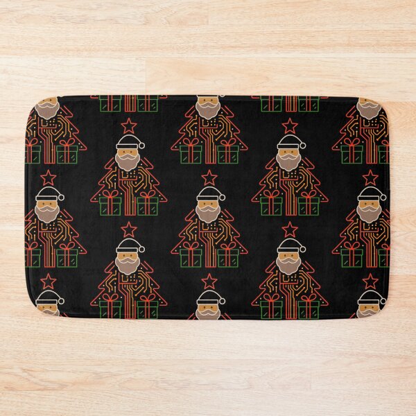 Item preview, Circuit Board Santa Christmas Tree Design designed and sold by TeeTimeTreasure.