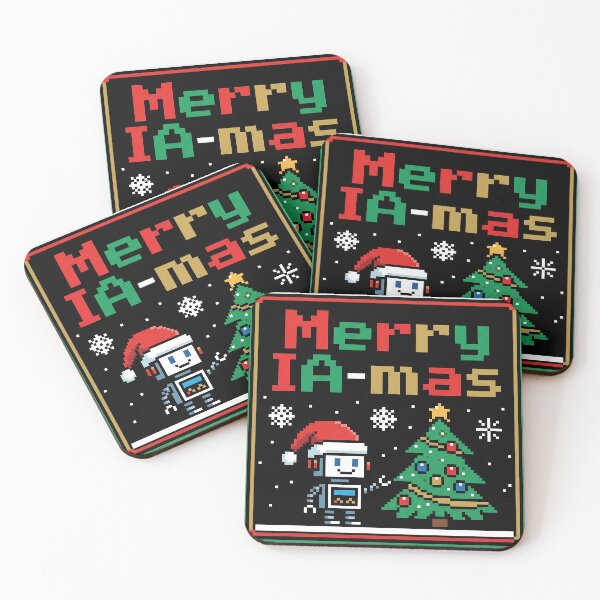 Item preview, Retro Pixel Robot Christmas Tree — Funny Geek Holiday Design designed and sold by B-R-S-Art.