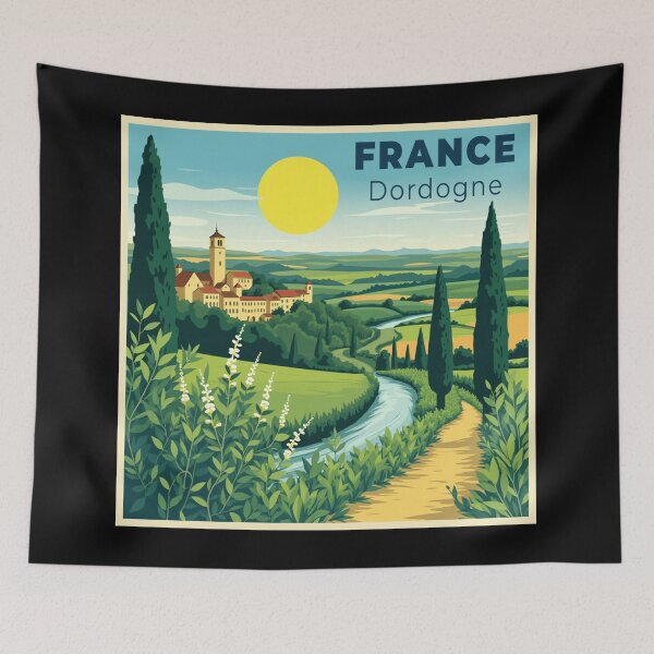 Item preview, A Nostalgic Classic Travel Poster – France Dordogne designed and sold by Blok45.