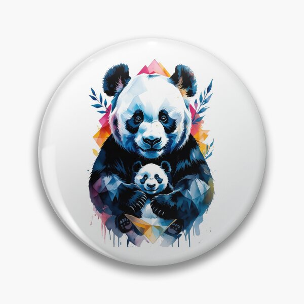Item preview, Geometric Panda Color designed and sold by GOLDENGARDENART.
