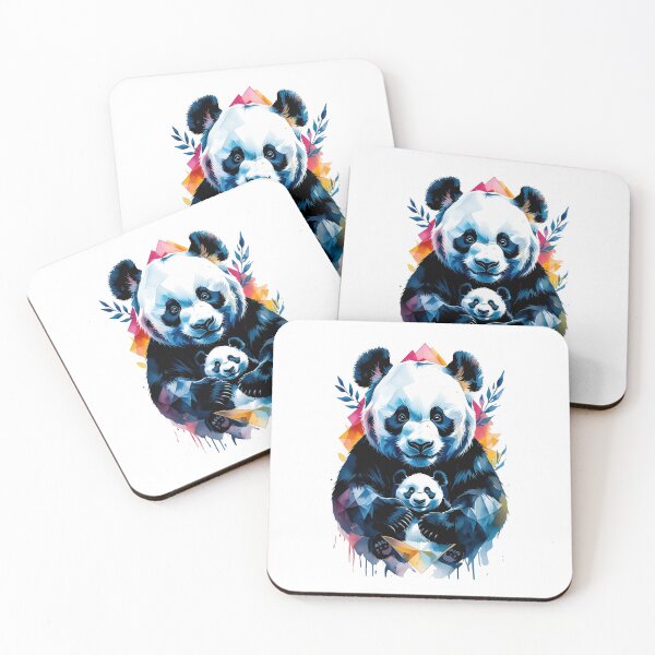 Item preview, Geometric Panda Color designed and sold by GOLDENGARDENART.