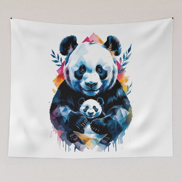 Item preview, Geometric Panda Color designed and sold by GOLDENGARDENART.