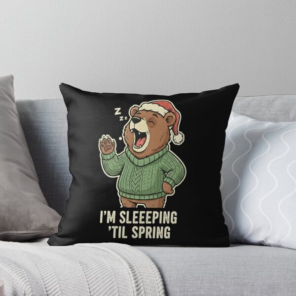 Item preview, Sleeping Bear Shirt - Vintage Hibernation Humor "I'm Sleeping 'Til Spring" designed and sold by Greeting-animal.