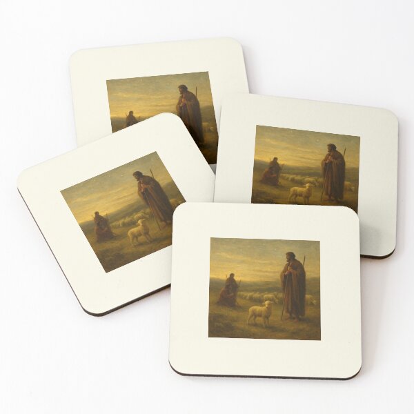 Item preview, Shepherds in the Field – Classic Oil Painting Nativity Scene designed and sold by Novel Works Studio.