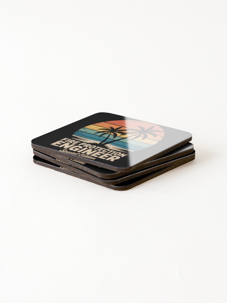 Thumbnail 4 of 5, Coasters (Set of 4), Fire Protection Engineer Engineering designed and sold by brinbotty.