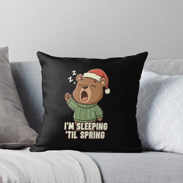 Item preview, Sleeping Little Bear Shirt - Vintage Hibernation Humor "I'm Sleeping 'Til Spring" designed and sold by Greeting-animal.