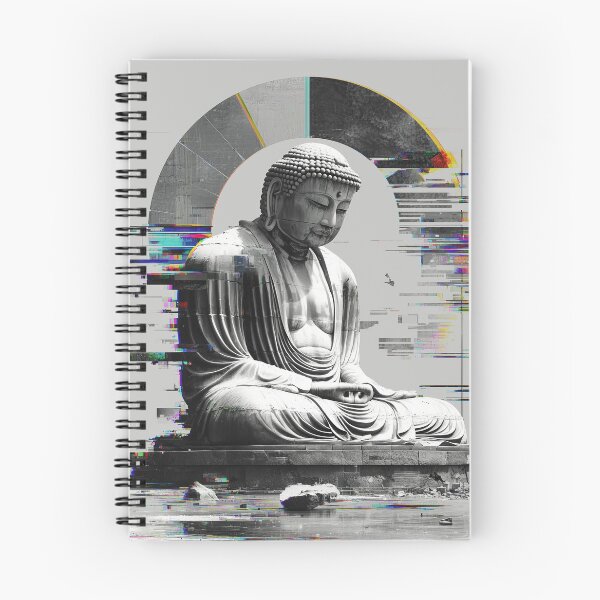 Item preview, Monochrome Buddha with Glitched Halo designed and sold by t5uisiu.