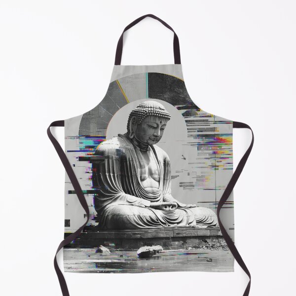 Item preview, Monochrome Buddha with Glitched Halo designed and sold by t5uisiu.
