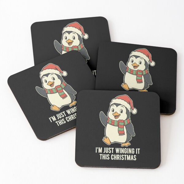 Item preview, Penguin Christmas Shirt - Vintage Funny "I'm Just Winging It This Christmas" designed and sold by Greeting-animal.