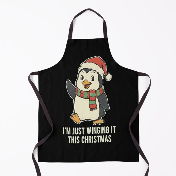 Item preview, Penguin Christmas Shirt - Vintage Funny "I'm Just Winging It This Christmas" designed and sold by Greeting-animal.