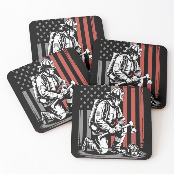 Item preview, Fireman American Flag Thin Red Line Firefighter USA designed and sold by brinbotty.