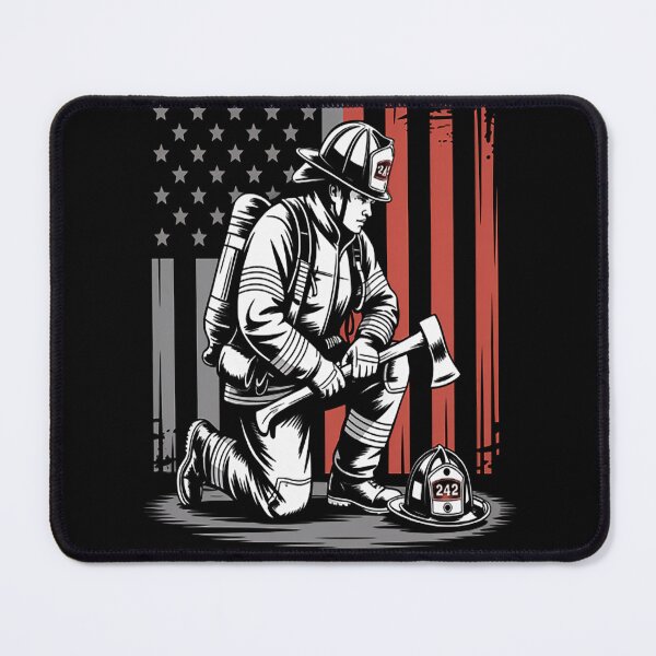 Item preview, Fireman American Flag Thin Red Line Firefighter USA designed and sold by brinbotty.